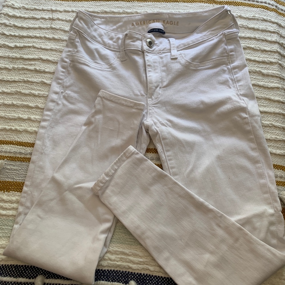 white american eagle skinny jeans